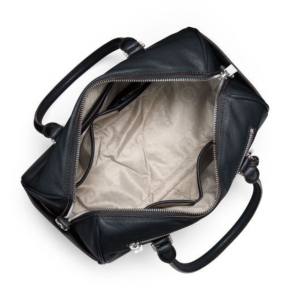 Michael Kors Sophie Large Top-Zip Leather Satchel $378 Navy #065 NWT - Picture 4 of 8